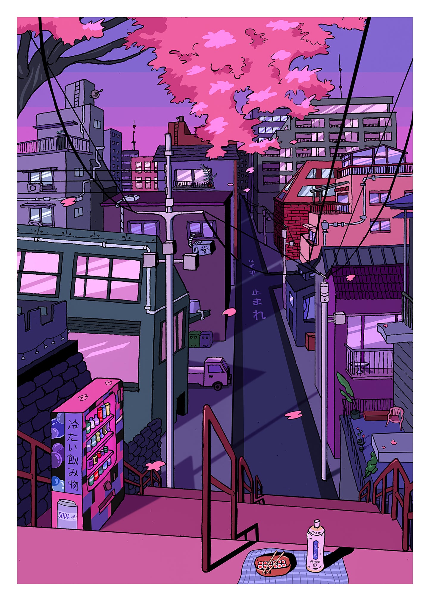 City in Pink - Wall Poster