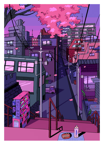 City in Pink - Wall Poster