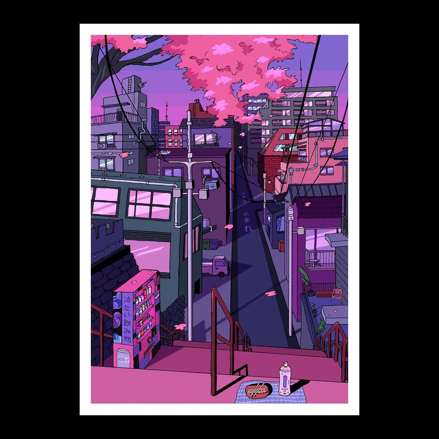 City in Pink - Art Print