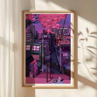 City in Pink - Wall Poster